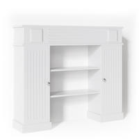 KAMINUMRANDUNG Weiß 119.5 x 103 cm - Weiß, Holzwerkstoff (119.5/103/27.3cm) - Vicco