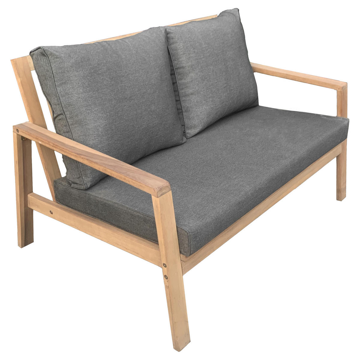 GARTENMÖBEL Gili Grau 4er-Set - Grau, Holz - Happy Garden