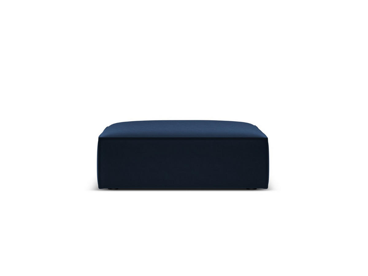 POUF Kaelle aus Samt königsblau - Blau, Textil (80/38/100cm) - Micadoni