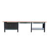 WERKBANK Buffalo Wood mit 2x Schublade und Schrank HxBxT 86,5 x 300 x 75 cm Traglast 1000 kg Anthrazit - Anthrazit, Metall (300/86.5/75cm) - PROREGAL