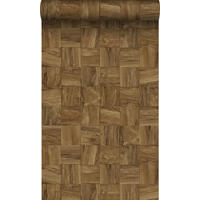 TAPETE quadratische Holzstücke 50 x 900 cm - Braun, Papier (50/900cm) - Origin Wallcoverings