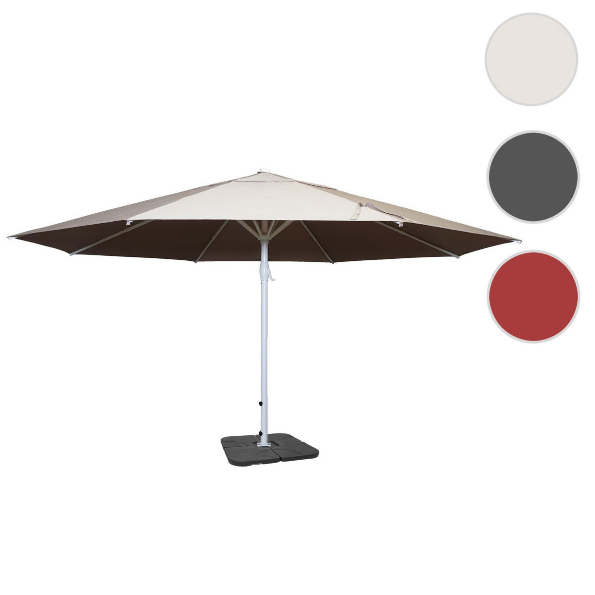 SONNENSCHIRM Cremeweiß - Weiß, Textil (500/500cm) - MCW