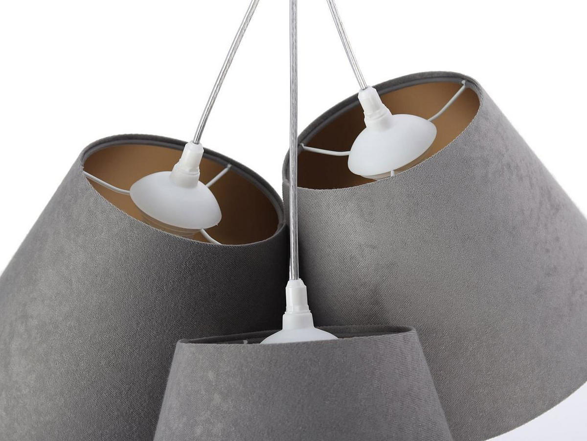 HÄNGELEUCHTE Grau 26/19 cm - Goldfarben, Kunststoff (26/0.8/19cm) - ONZENO