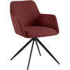 ESSZIMMERSTUHL Cord Bordeauxrot - Bordeaux/Schwarz, Textil/Metall (56/81/62cm) - CLP