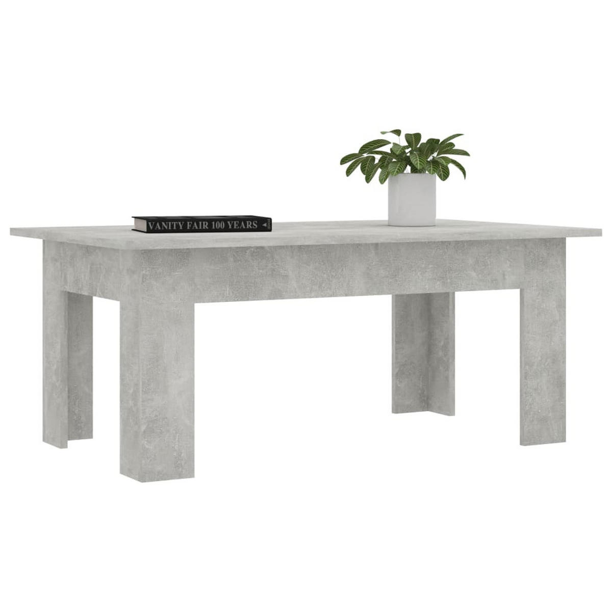 COUCHTISCH Betongrau 100x60x42 cm Holzwerkstoff - Hellgrau, Holzwerkstoff (60/100/42cm) - furnicato