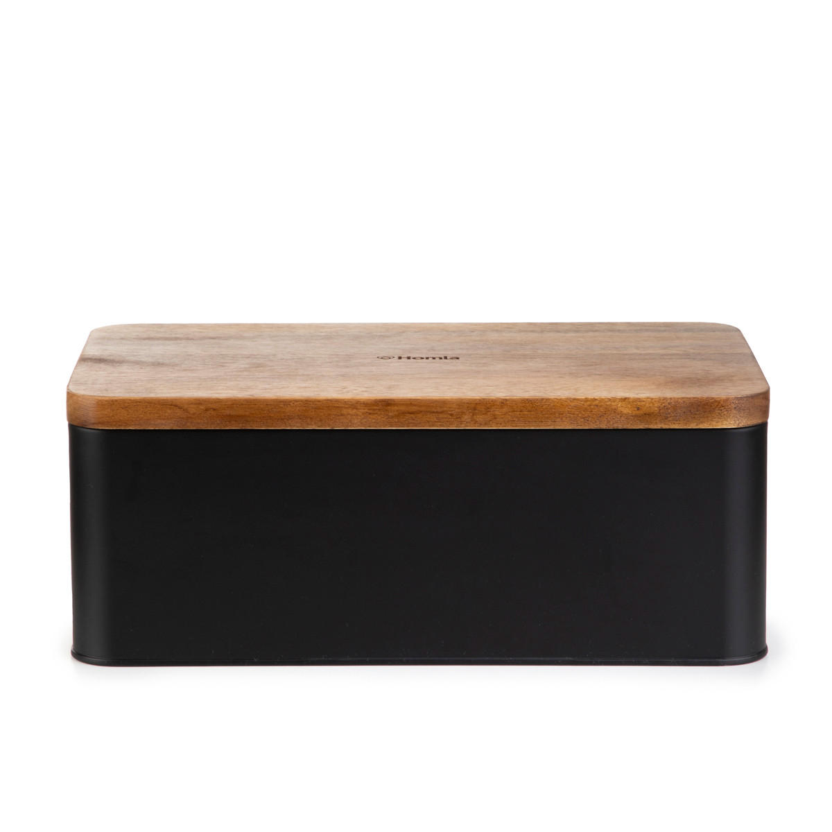 BROTKASTEN Lomas schwarz 33/18/13 cm - Schwarz, Metall (18/13/33cm) - Homla