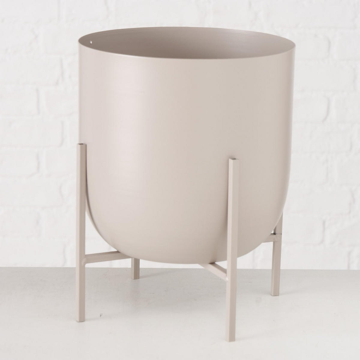 BLUMENTOPF Metall Kilana 2er-Set - Beige, Metall (19/23cm) - Boltze Home