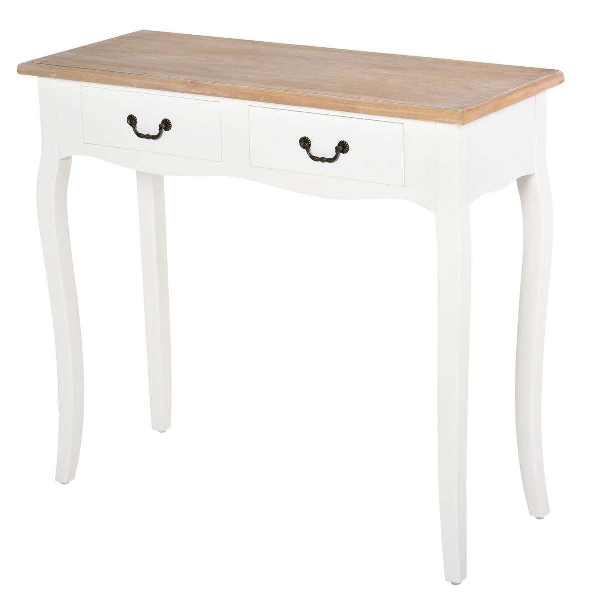 KONSOLENTISCH Weiß MDF Kiefer 1 Stück - Weiß, Kunststoff (87/34/78cm) - GiPP