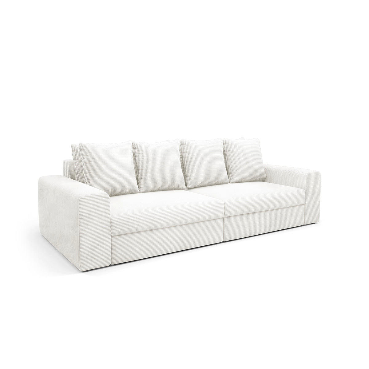 SOFA Paola 3 Sitzplätze Weiß - Weiß, Holz (272/86/120cm) - Petits-meubles
