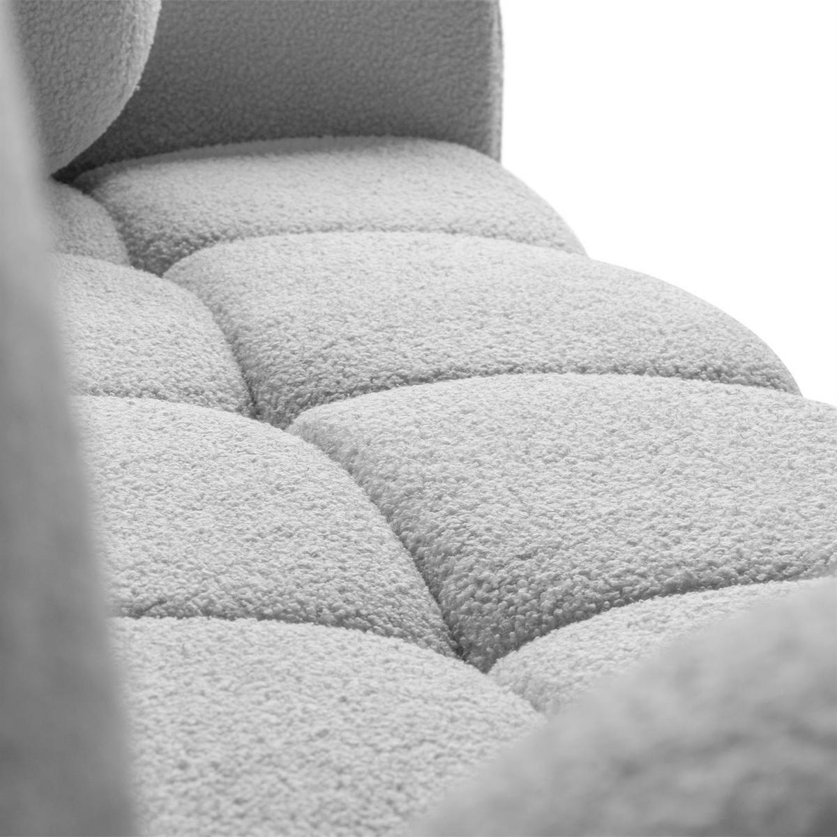 SCHLAFSOFA Morena, zweisitzig, mit Schlaffunktion, Quelle 83 - Hellgrau, Textil (207/90/90cm) - Lookway