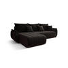 ECKSOFA mit Schlaffunktion TOKYO L Monolith 95 Links - Dunkelbraun, Textil (280/185cm) - Bedante