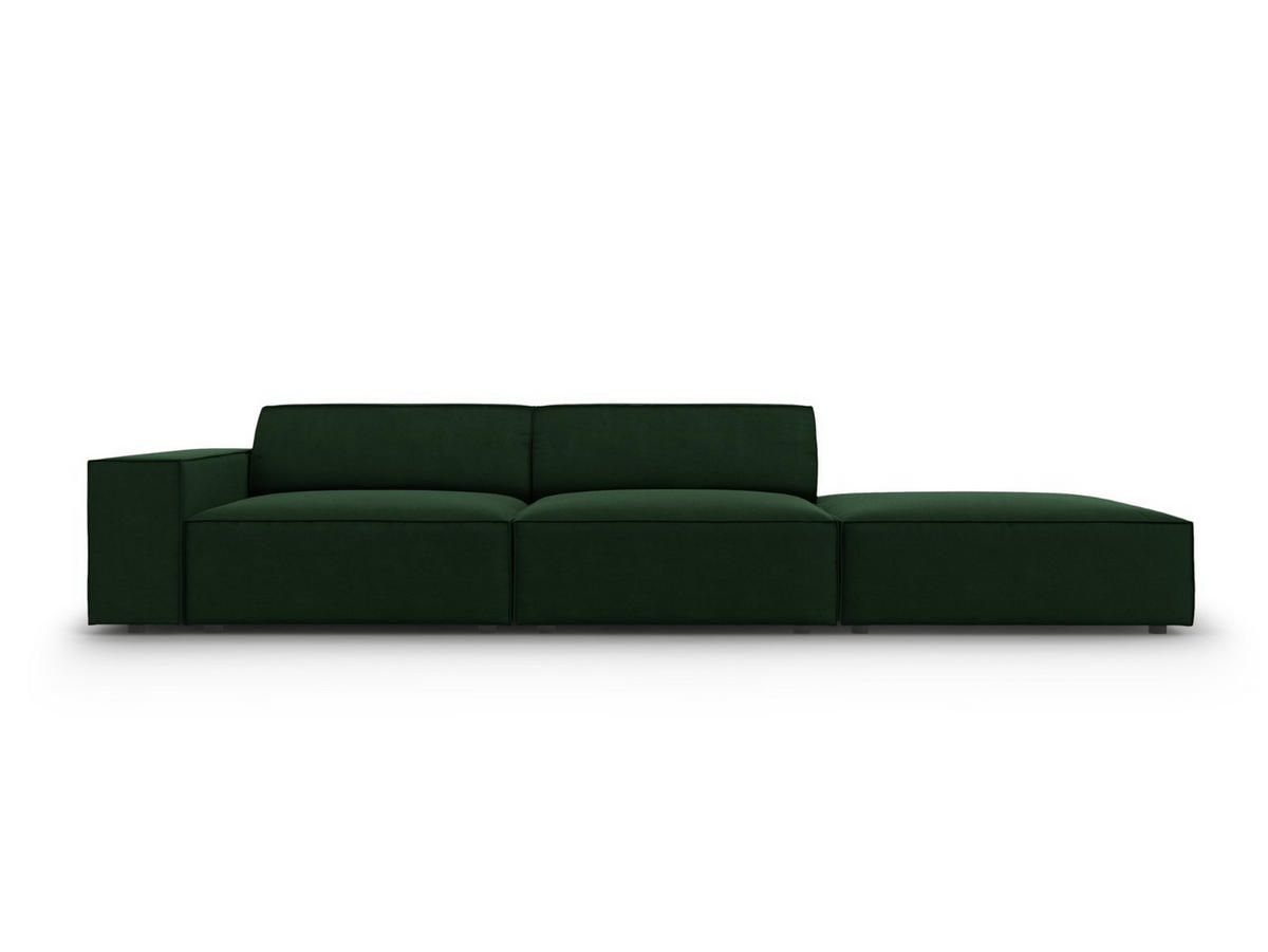SOFA Jodie aus Samt flaschengrün 3 Sitzplätze - Dunkelgrün, Textil (262/70/102cm) - Micadoni