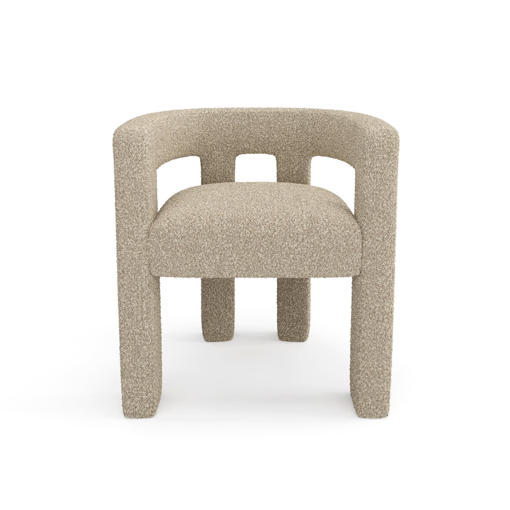 ESSZIMMERSTUHL Bouclé-Stoff Taupe 66cm - Taupe, Textil (66/68/55cm) - Sia Home