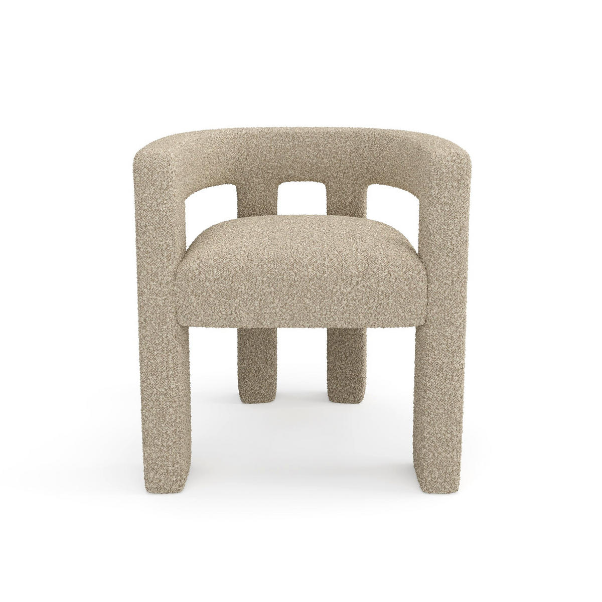 STÜHLE Bouclé-Stoff Taupe 66cm - Taupe, Textil (66/68/55cm) - Sia Home
