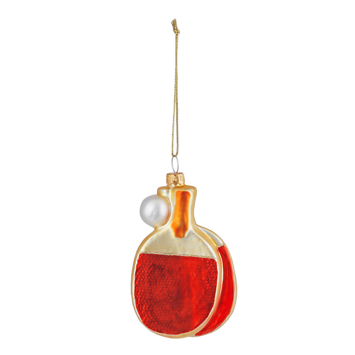 BAUMANHÄNGER Hang On Tischtennis - Rot, Glas (3/10/6cm) - Butlers