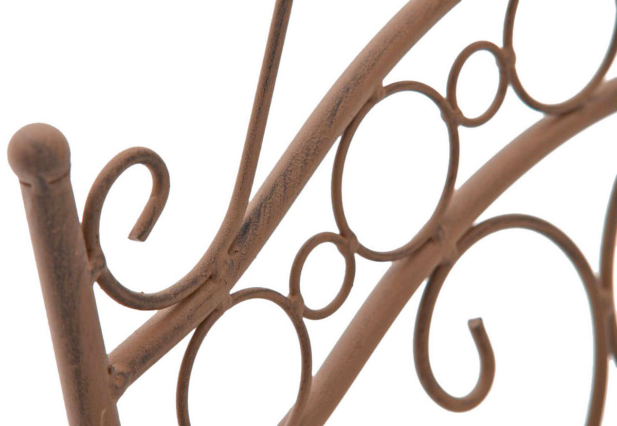 GARTENKLAPPSTUHL 2er Set Metall antik braun - Braun, Metall (40/92/50cm) - CLP