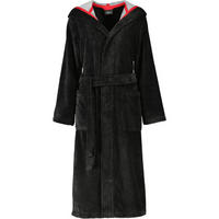 BADEMANTEL DAMEN KAPUZE DOUBLEFACE 830 LAVA - 97 - Schwarz, Textil (XLnull) - Cawoe