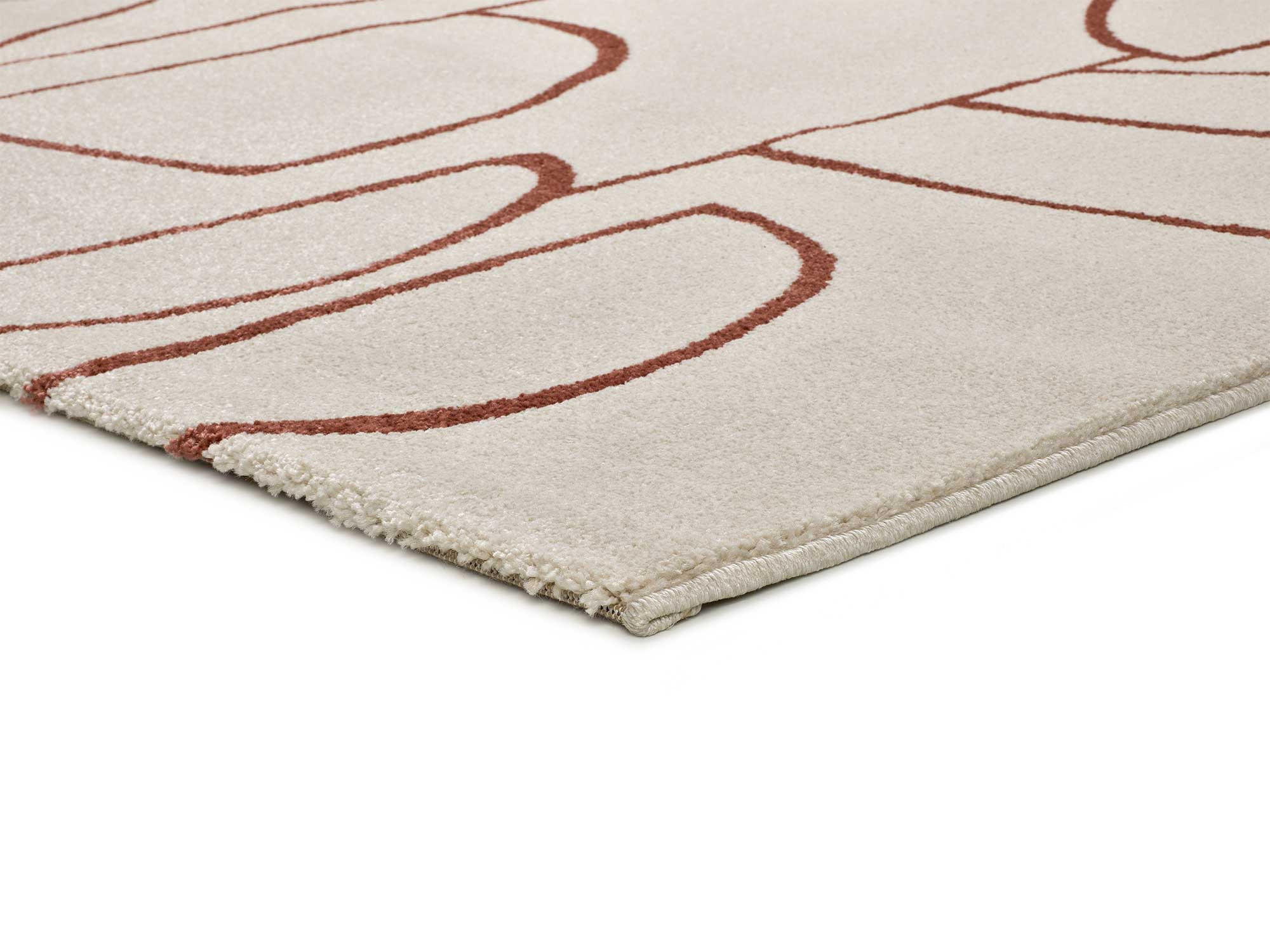 WEBTEPPICH beige und rostfarbe Beruti 133/190 cm - Beige/Kupferfarben, Naturmaterialien/Textil (133/190cm) - Atticgo