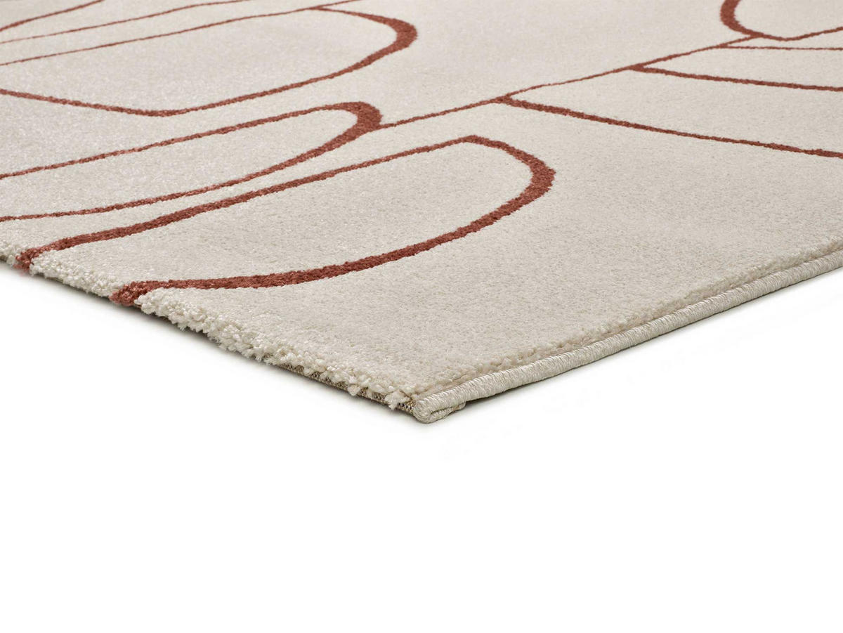 WEBTEPPICH beige und rostfarbe Beruti 133/190 cm - Beige/Kupferfarben, Naturmaterialien/Textil (133/190cm) - Atticgo