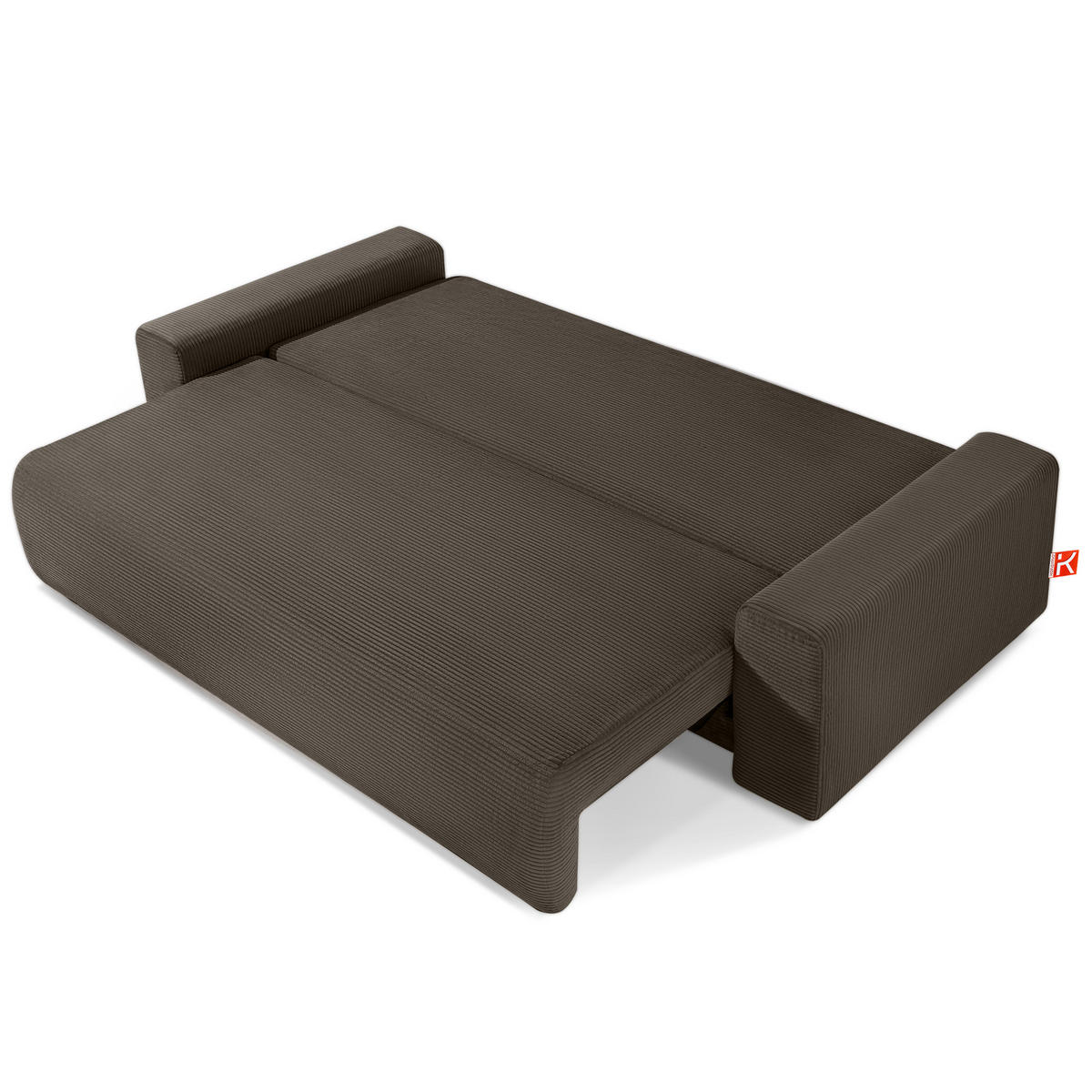 3-SITZER SCHLAFSOFA MOLLIS, Corduroy, Braun - Braun, Holz/Holzwerkstoff (250/93/108cm) - KONSIMO®