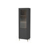 VITRINE Mossa MO03 - Goldfarben/Schwarz, Holzwerkstoff/Kunststoff (60/194/40cm) - MIRJAN24