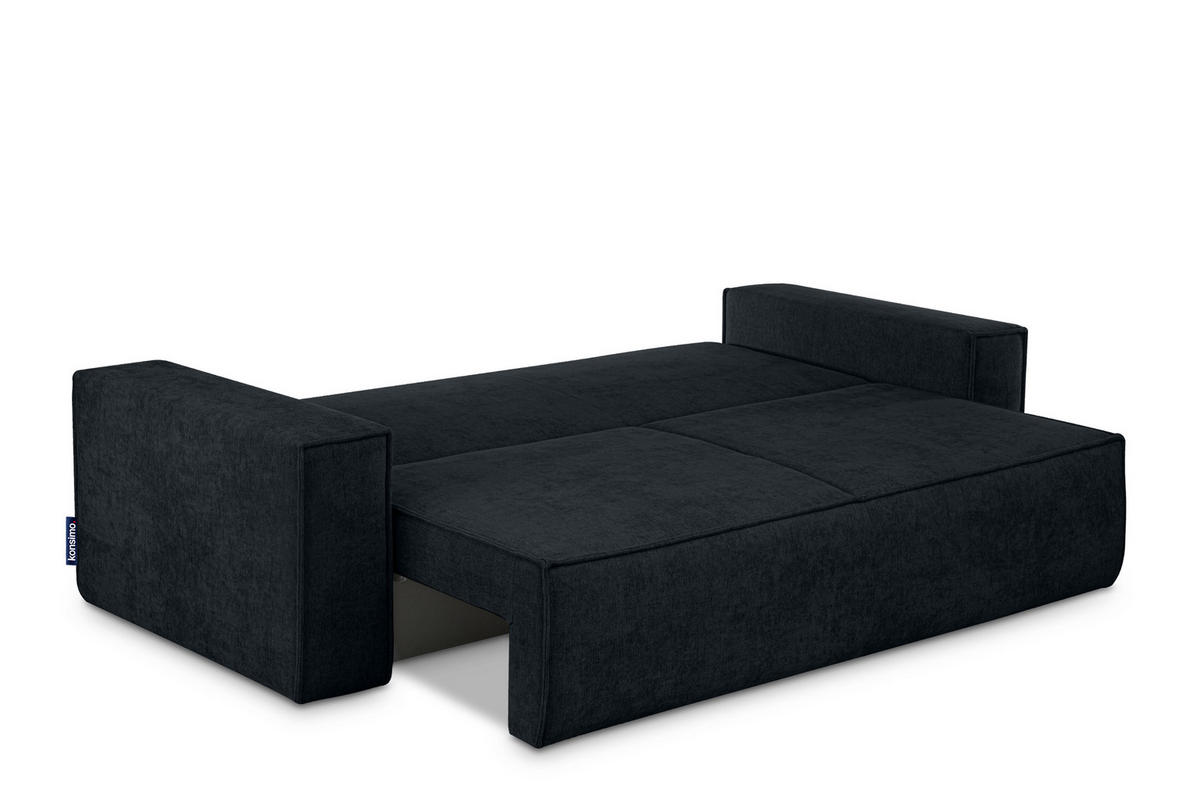 3-SITZER-SOFA NAPI II mit Schlaffunktion, dunkelblau - Dunkelblau, Textil (244/89/101cm) - KONSIMO®