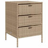 GARTENSCHRANK Beige 55x59x80 cm Poly Rattan - Beige, Kunststoff (55/80/59cm) - furnicato