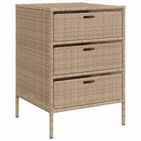 GARTENSCHRANK Beige 55x59x80 cm Poly Rattan - Beige, Kunststoff (55/80/59cm) - furnicato