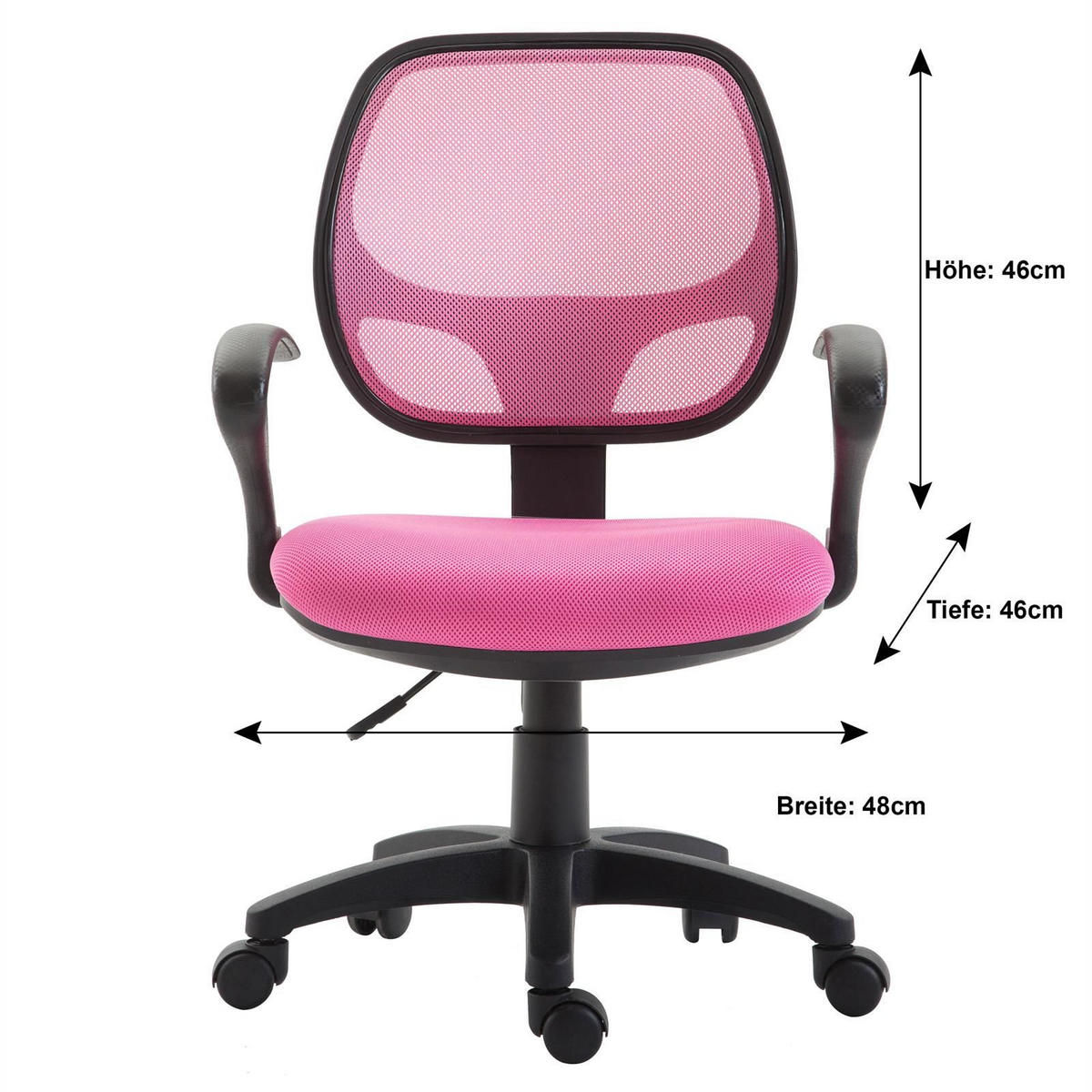 KINDERDREHSTUHL COOL - Pink, Textil (58/97/58cm) - IDIMEX