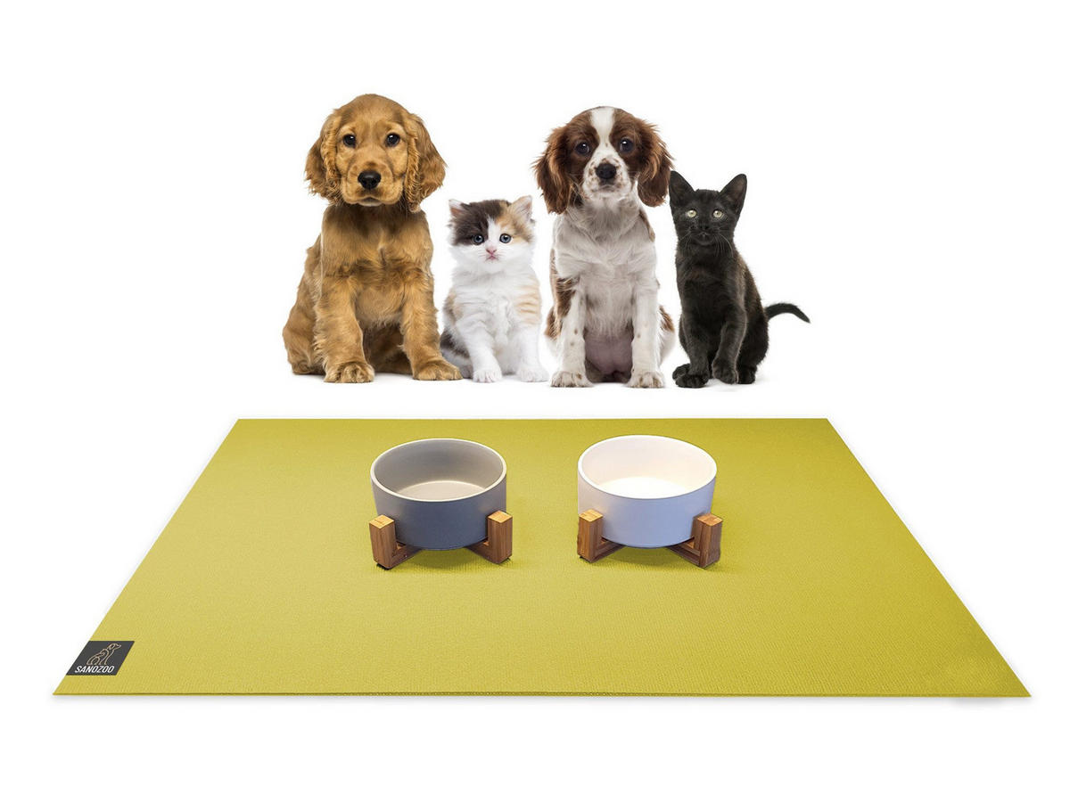 NAPFUNTERLAGE, Öko-Tex, Rechteckig Set 30x40 + 40x60 cm Mangogelb - Gelb, Textil (40/60cm) - SANOZOO