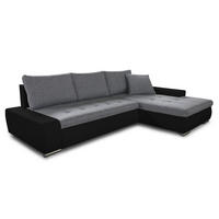 ECKSOFA Faris, Seite: Rechts - Schwarz/Grau, Holz/Textil (266/184cm) - Sofnet