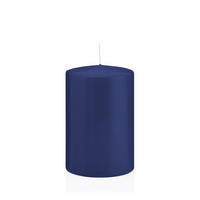 STUMPENKERZEN Dunkelblau Ø 98 x 200 mm, 6 Stück - Dunkelblau, Paraffin (10/20cm) - Wiedemann Kerzen