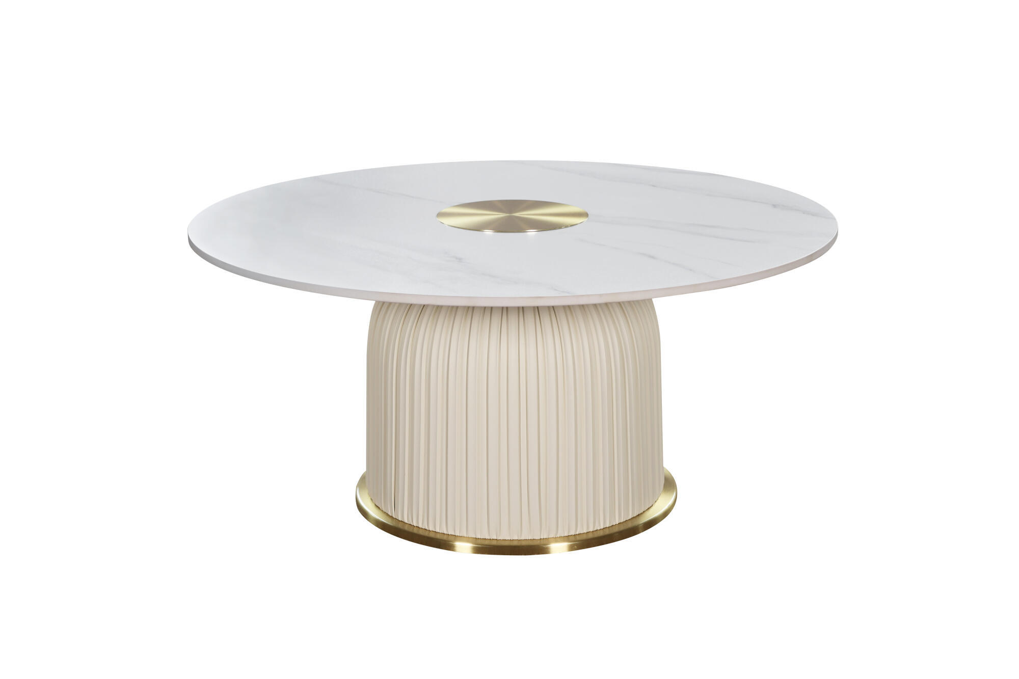 COUCHTISCH MODIG Weiß 80x80x37 cm - Weiß, Stein (80/80/37cm) - FURNLUX