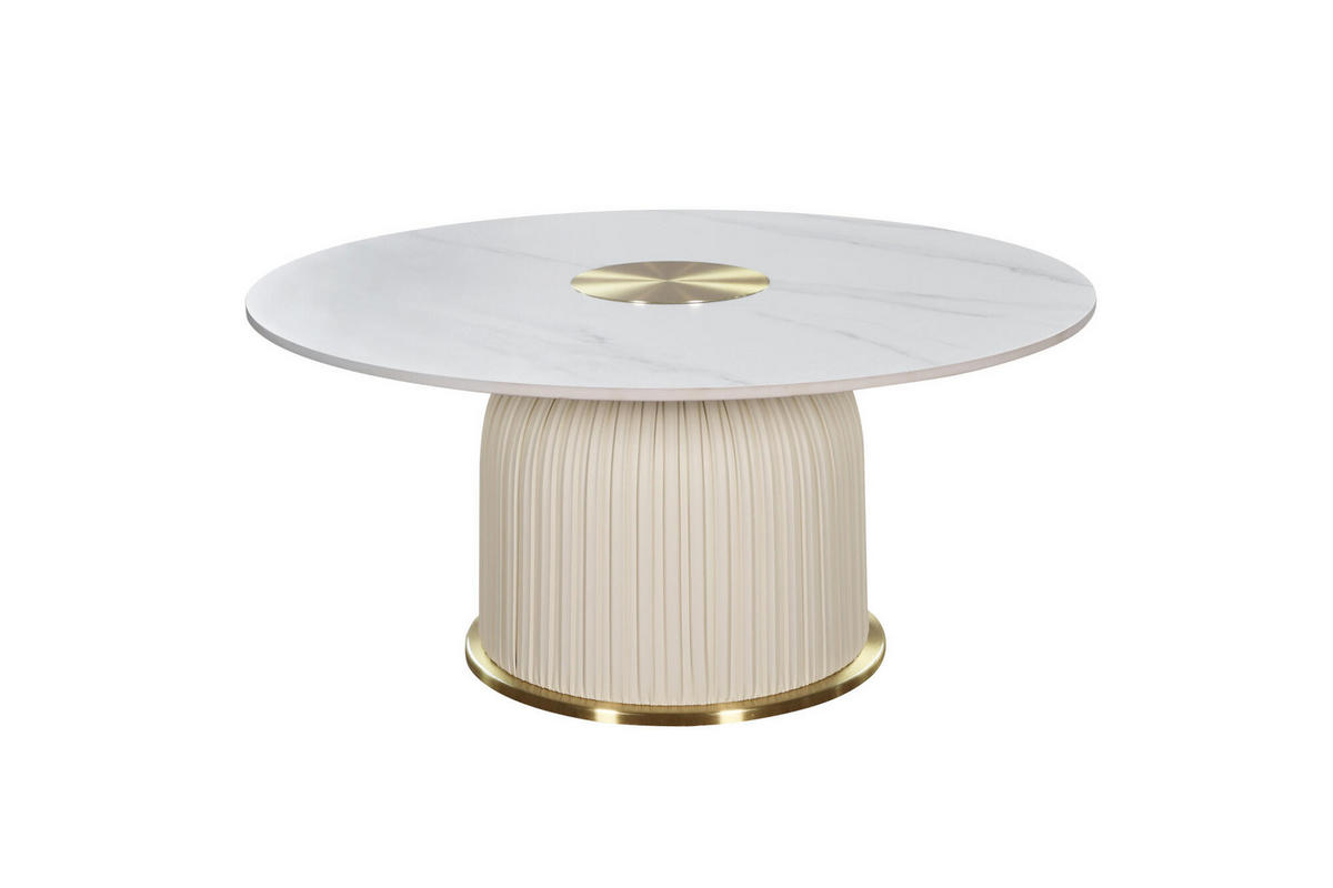 COUCHTISCH MODIG Weiß 80x80x37 cm - Weiß, Stein (80/80/37cm) - FURNLUX