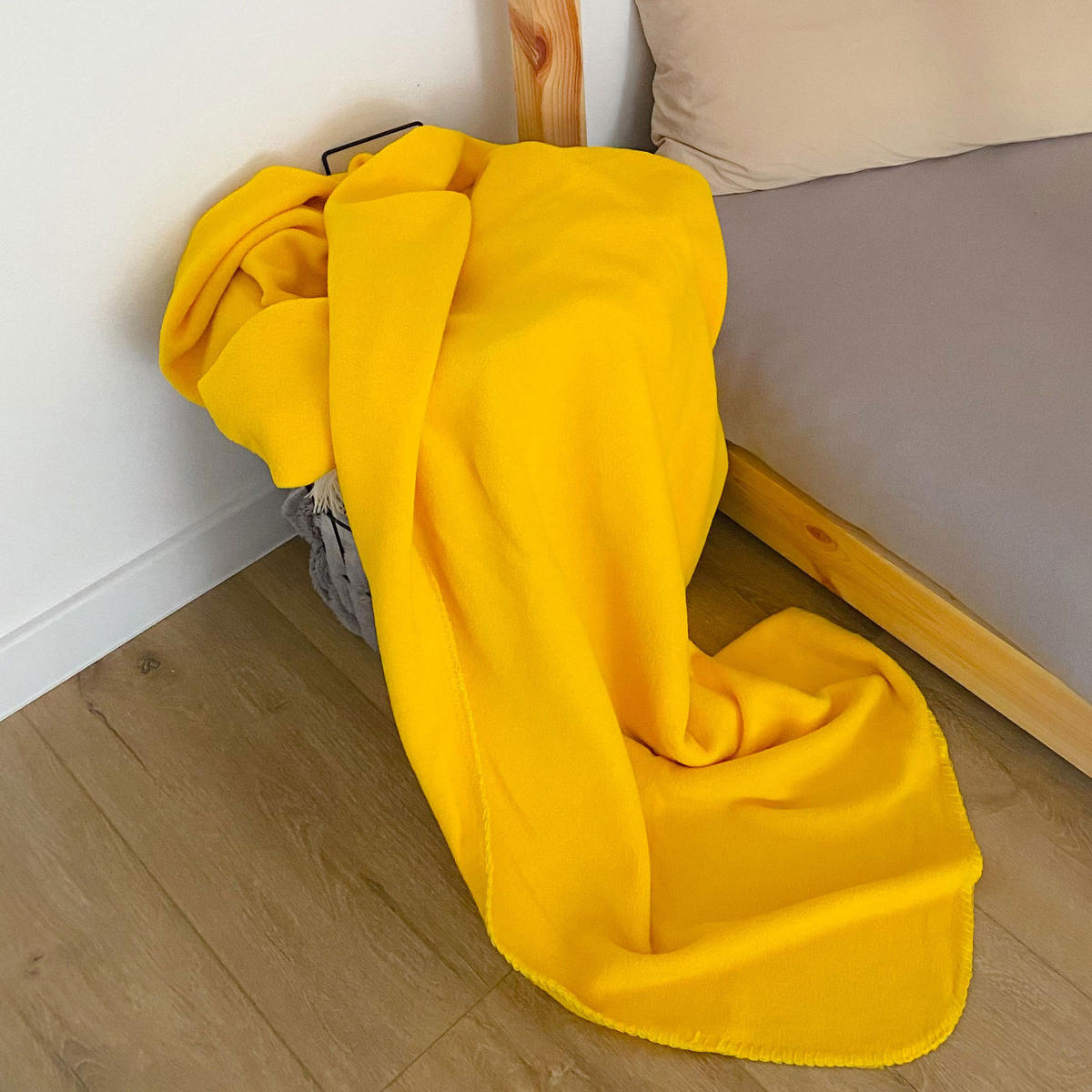KUSCHELDECKE, 130x170 cm, 100% Polyester, Gelb - Gelb, Textil (130/170cm) - Zollner
