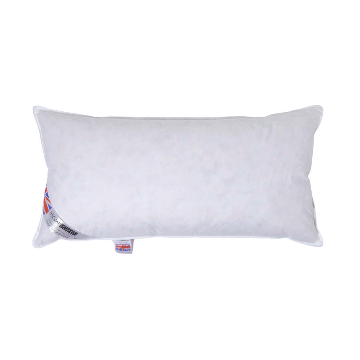 KOPFKISSEN 40/80 cm, Daunenkissen medium-weich - Weiß, Textil (40/80cm) - Homescapes