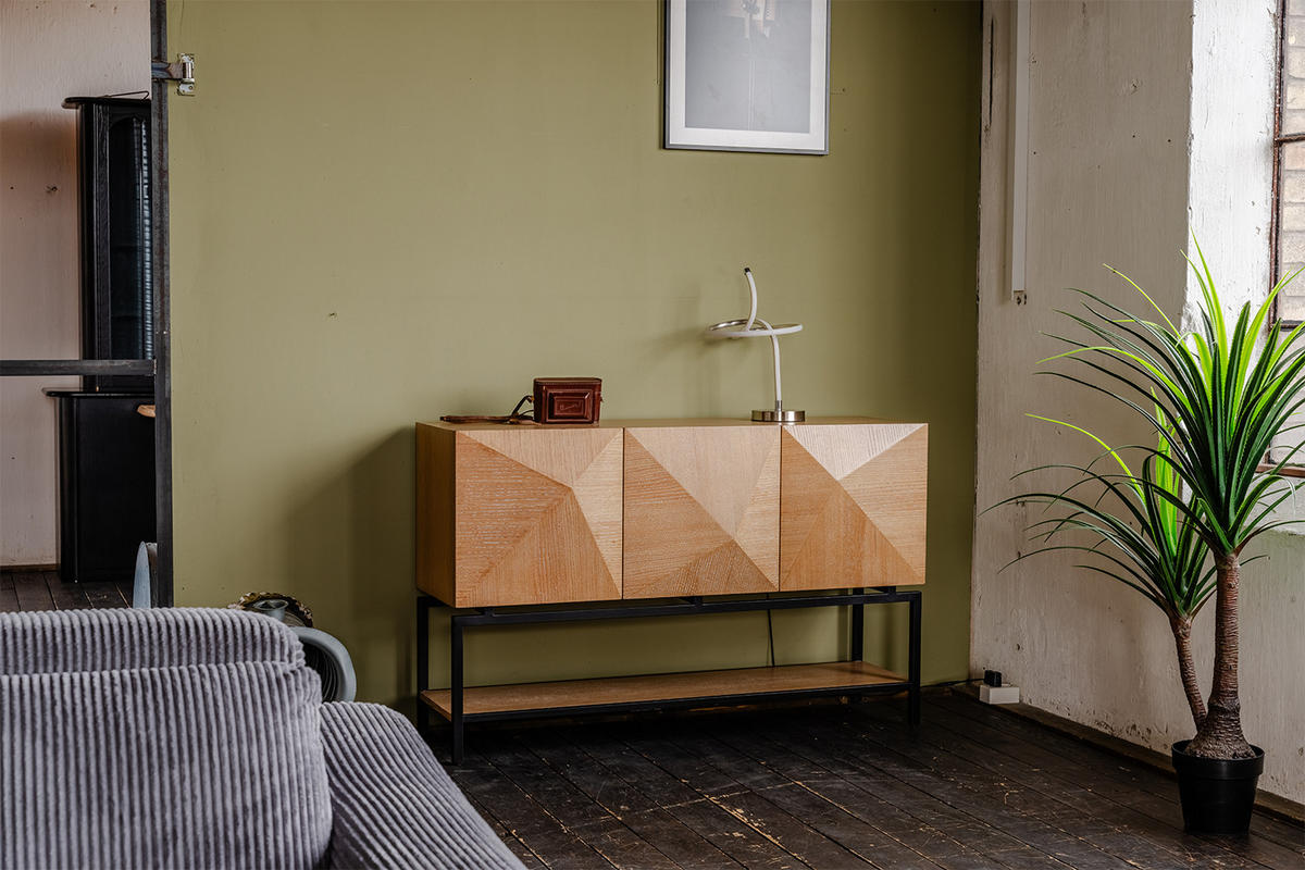 SIDEBOARD ANJO Braun Holz - Schwarz/Braun, Holz/Metall (150/85/40cm) - KAWOLA