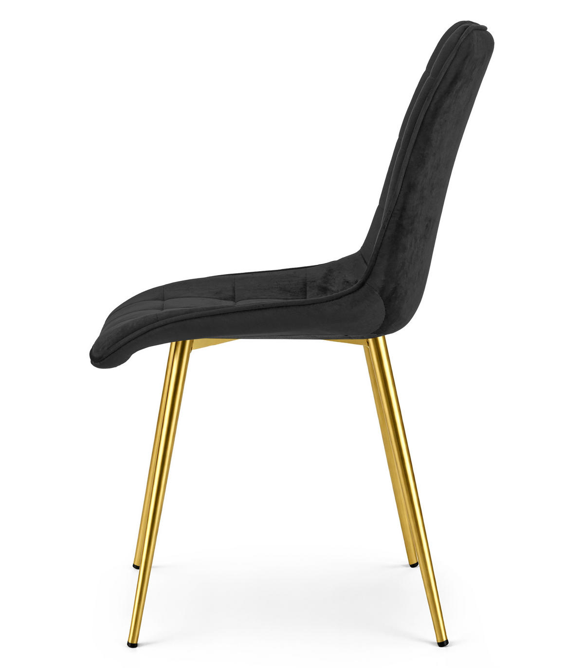 STUHL Schwarz 49x60 cm SPLIT Samtbezug - Schwarz, Metall (49/59/60cm)