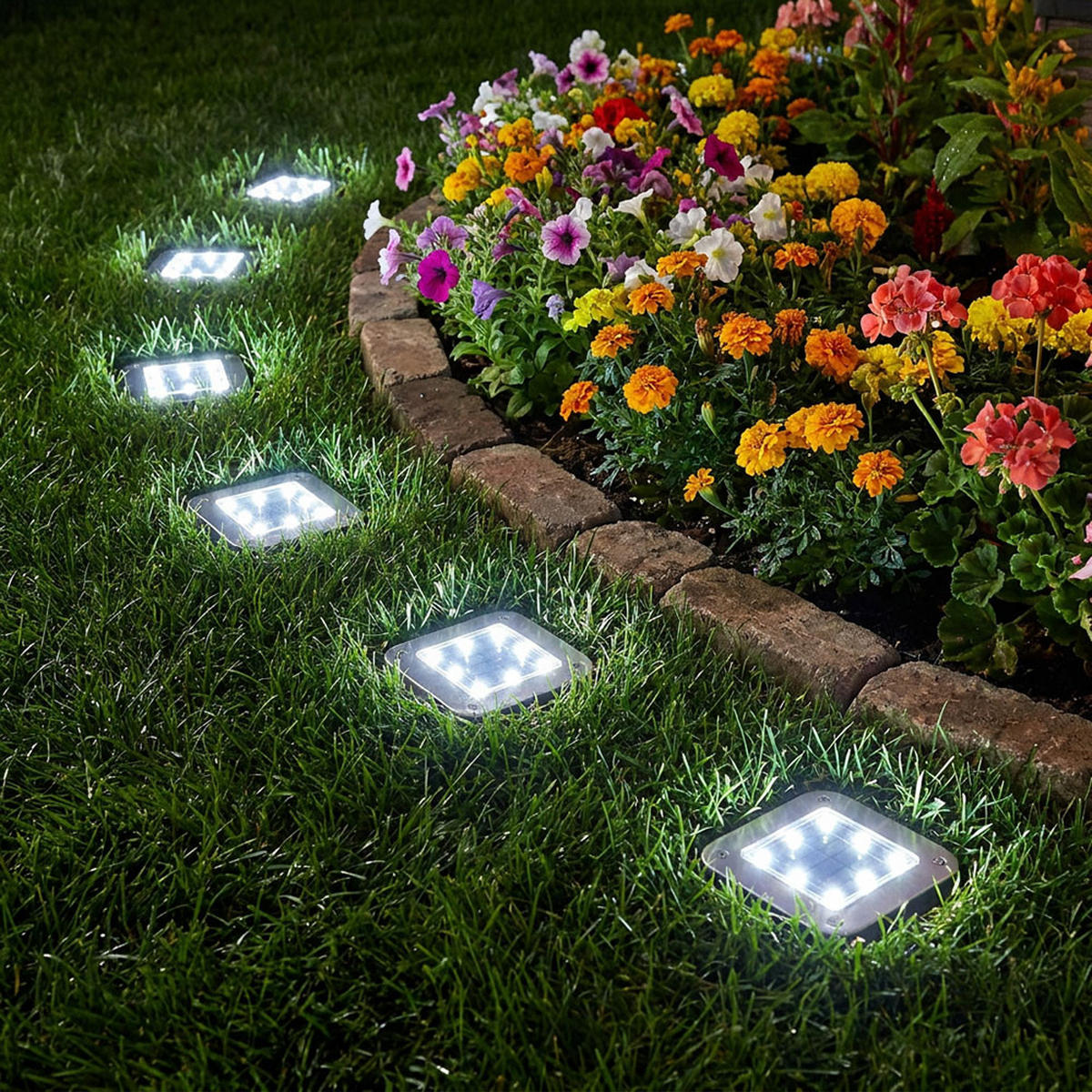 LED Solarlampe AUSSENLEUCHTE Edelstahl Silber 6er Set - Silberfarben, Metall (10/10/13cm) - Globo Lighting
