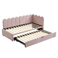 AUSZIEHBETT 90/180/200 cm DE-02037, in Rosa, mit in L-Form - Pink, Metall (90/200cm) - ComfortXL