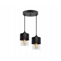 PENDELLEUCHTE Hege - Transparent/Schwarz, Glas/Metall (25/25/70cm) - kiki design