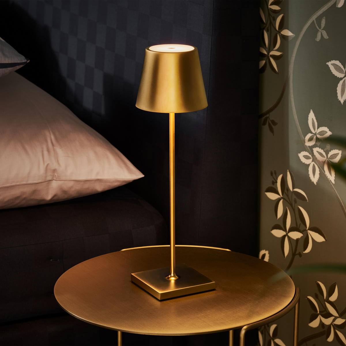 LED Akku-Tischlampe, Nuindie 3.0 2er-Set, goldfarben - Goldfarben, Metall (38/10/38cm) - Sigor