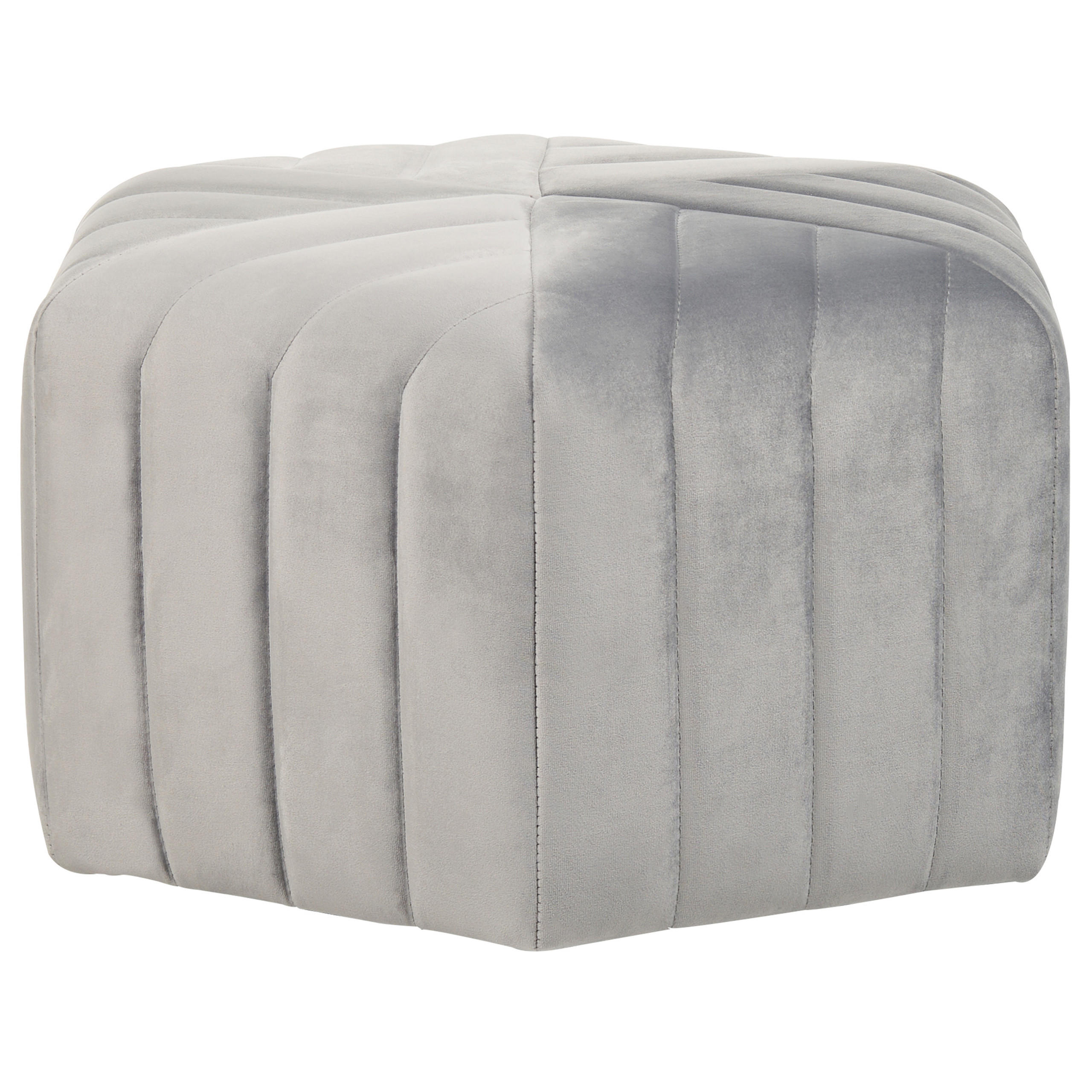 POUF Murietta 53/53/29 cm - Grau, Textil (53/29/53cm) - Beliani