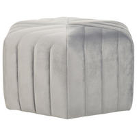 POUF Murietta 53/53/29 cm - Grau, Textil (53/29/53cm) - Beliani