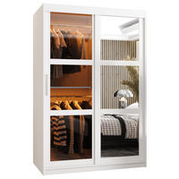 SCHWEBETÜRENSCHRANK 200/120/62 2-türig - Silberfarben/Weiß, Holz/Kunststoff (120/200/62cm) - Abiks Möbel