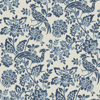 VLIESTAPETE Adain Palace Dark Seaspray Blue - Blau, Papier/Kunststoff (52/1000cm) - LAURA ASHLEY