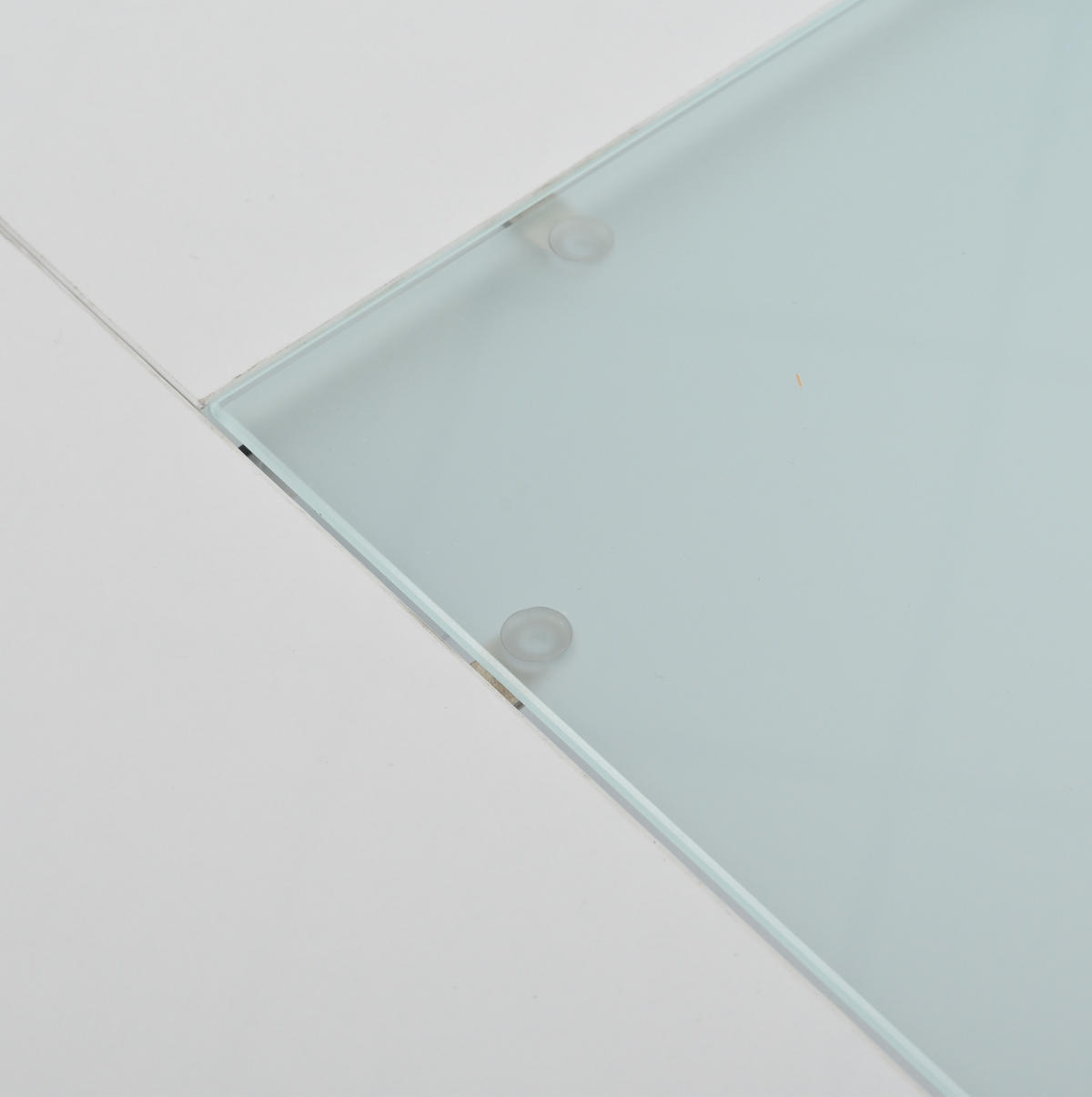 COUCHTISCH mit LED 70 x 70 x 35 cm Glas Weiß mit 3 Schubladen - Weiß, Glas (70/70/35cm) - Meubliv