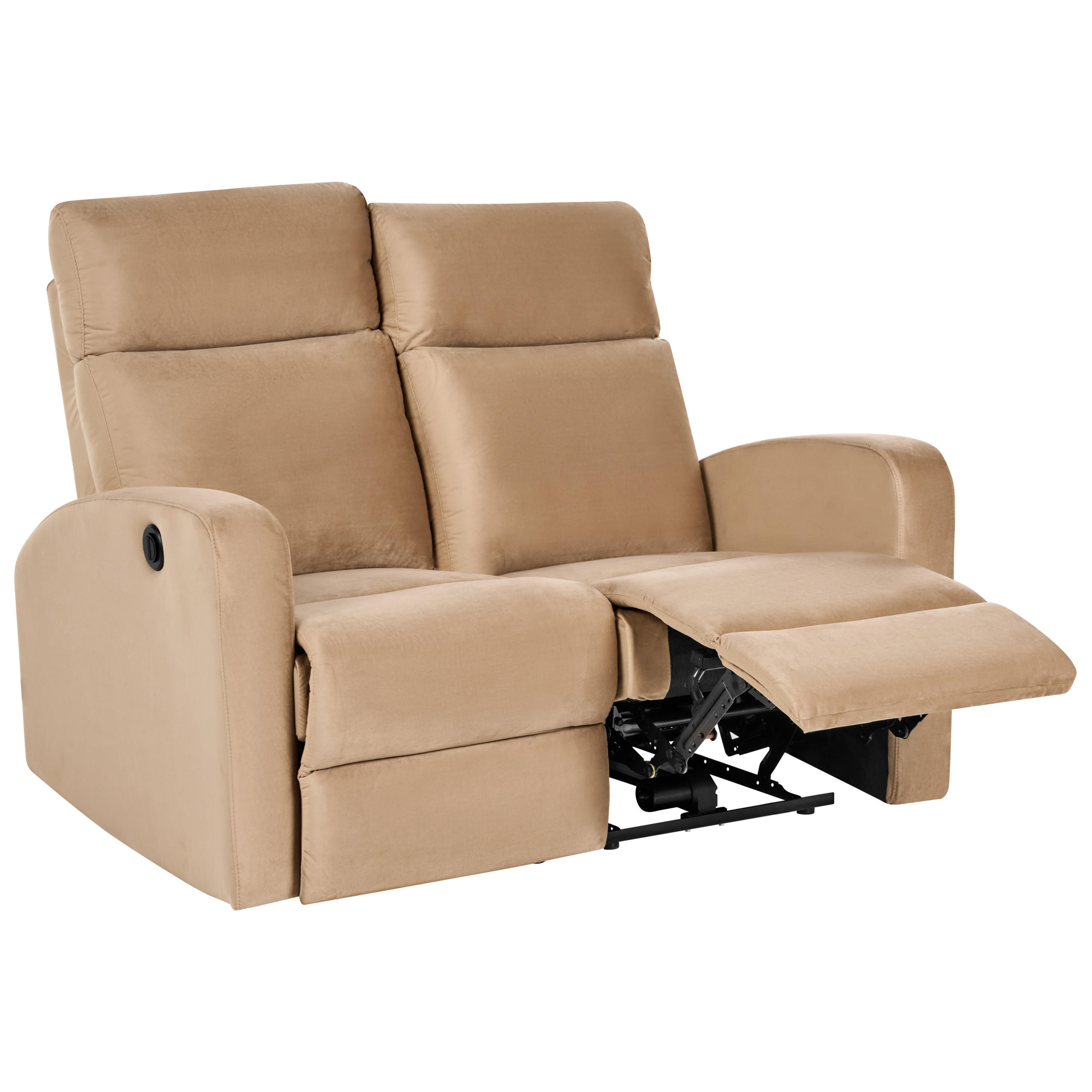 Beliani Sofa Hellbraun, Braun 133x100x73 cm