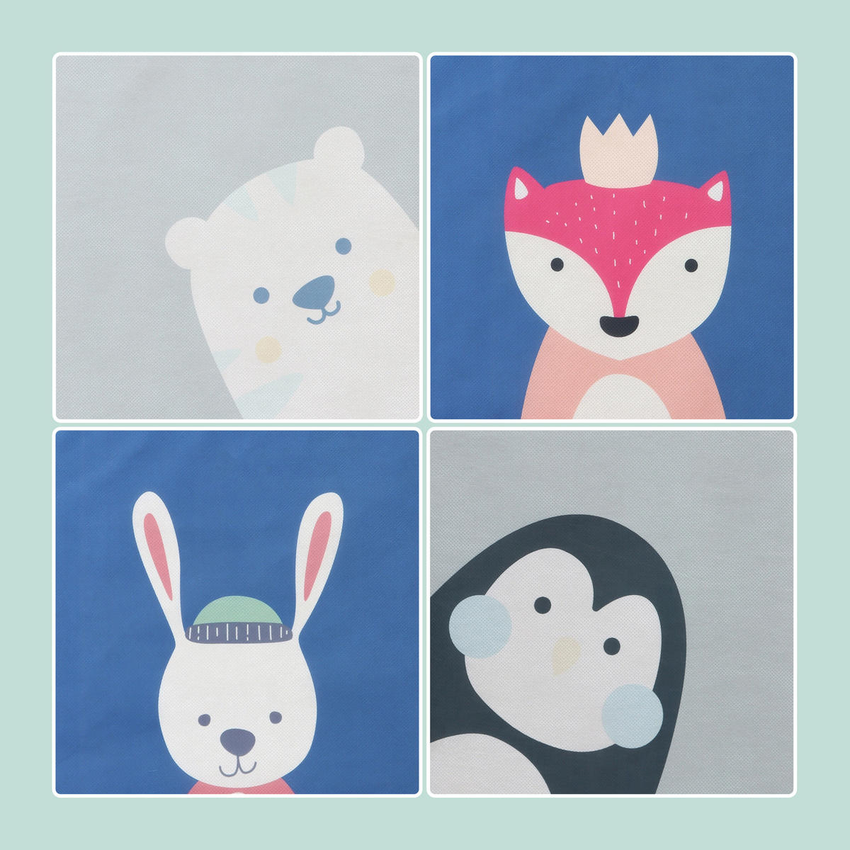 4XKINDERAUFBEWAHRUNGSBOXEN - Multicolor, Wellpappe/Textil (30/30cm) - Relaxdays