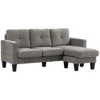 ECKSOFA Braun 186.0/130.0/84.0 cm - Braun, Textil (130/186cm)